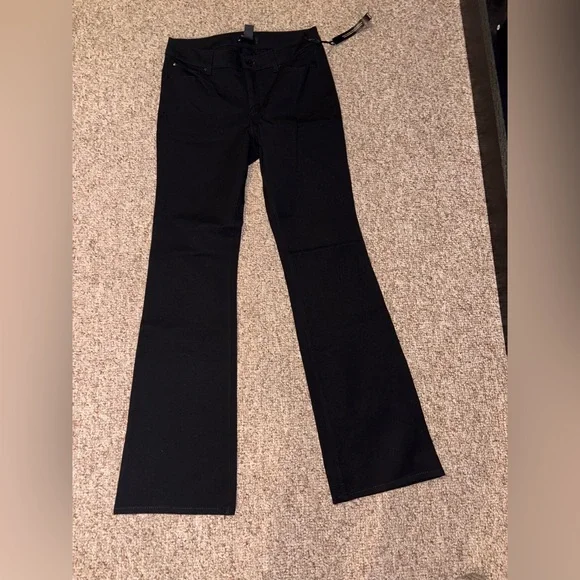 WHITE HOUSE BLACK MARKET Womens Black High Rise Skinny Flare Jeans Size 4 - Picture 3 of 13
